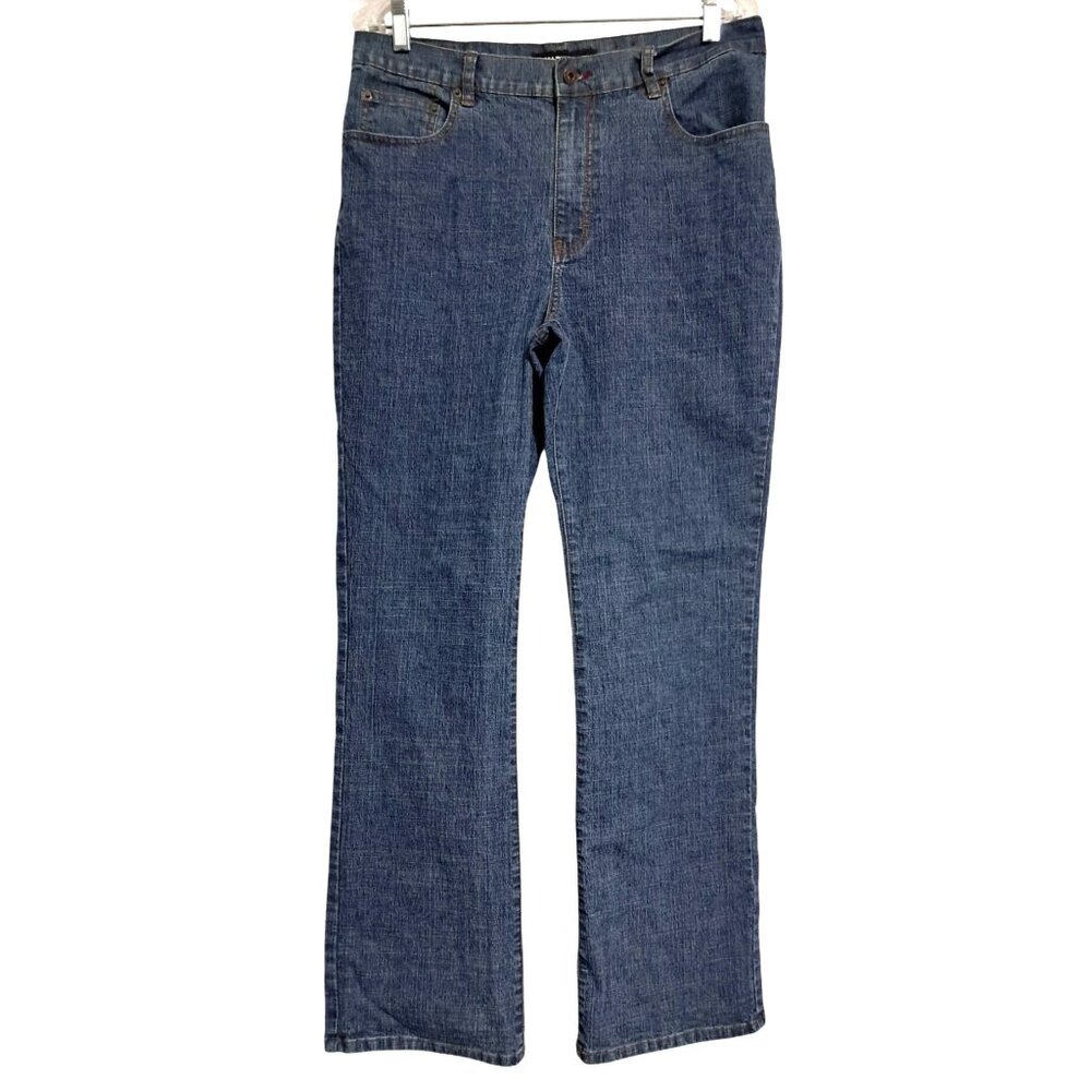 Y2K KIKIT Jeans Womens Size 14 Boot Cut Stretch Blue‎ Denim Maurice Sasson